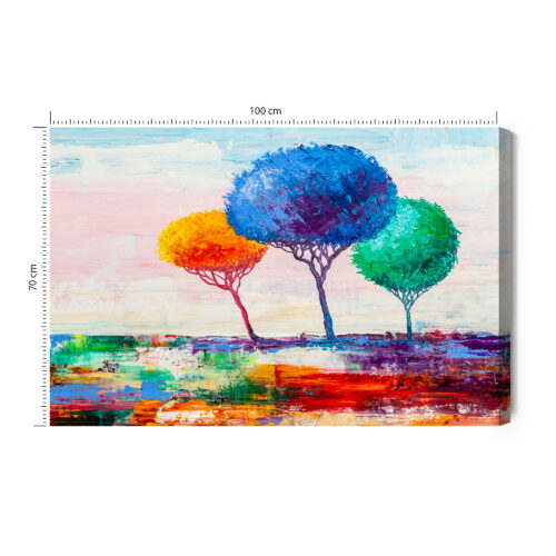 Obraz na płótnie Drzewa Abstrakcja Kolory  Premium Canvas