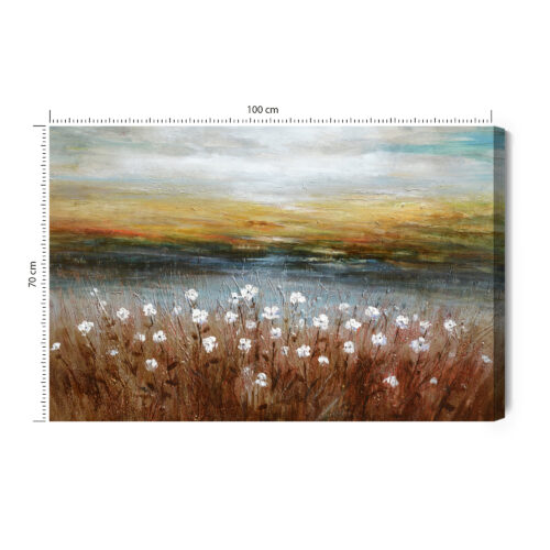 Obraz na płótnie Kwiaty Abstrakcja Łąka  Premium Canvas