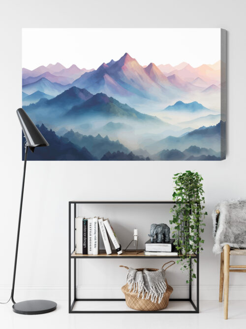 Obraz na płótnie Góry Akwarela Panorama  Premium Canvas - obrazek 9