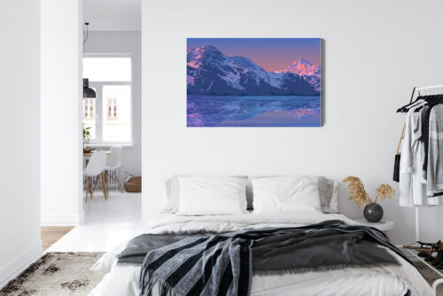 Obraz na płótnie Góry Ilustracja Odbicie  Premium Canvas - obrazek 7