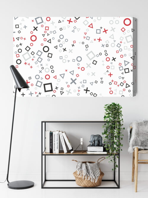 Obraz na płótnie Symbole Geometryczne Wzór  Premium Canvas - obrazek 9