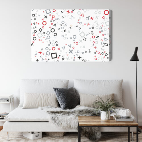 Obraz na płótnie Symbole Geometryczne Wzór  Premium Canvas - obrazek 4