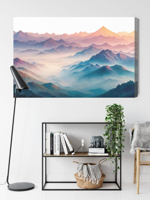 Obraz na płótnie Góry Abstrakcja Mgła  Premium Canvas - obrazek 9