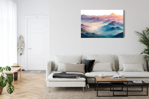 Obraz na płótnie Góry Abstrakcja Mgła  Premium Canvas - obrazek 6