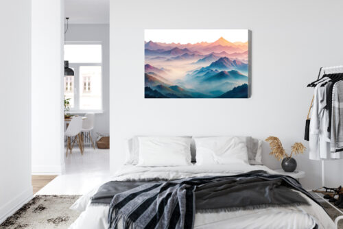 Obraz na płótnie Góry Abstrakcja Mgła  Premium Canvas - obrazek 7