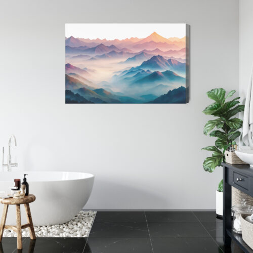 Obraz na płótnie Góry Abstrakcja Mgła  Premium Canvas - obrazek 5