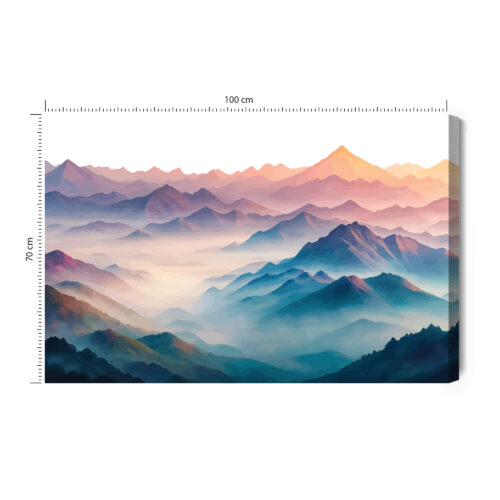 Obraz na płótnie Góry Abstrakcja Mgła  Premium Canvas