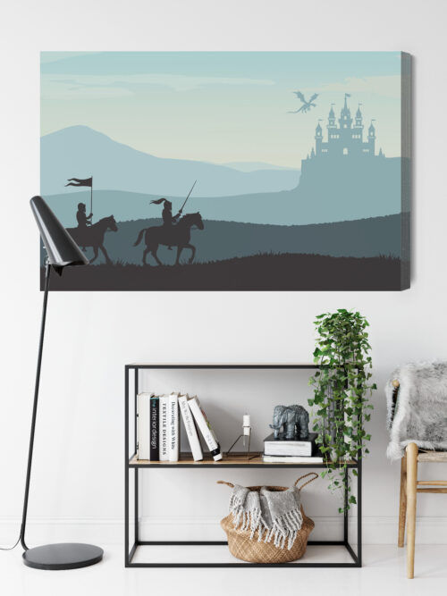 Obraz na płótnie Rycerze i zamek  Premium Canvas - obrazek 9