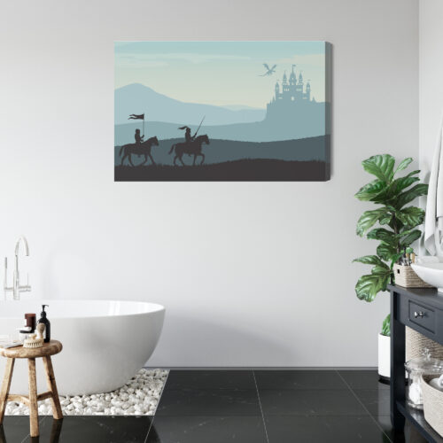 Obraz na płótnie Rycerze i zamek  Premium Canvas - obrazek 5