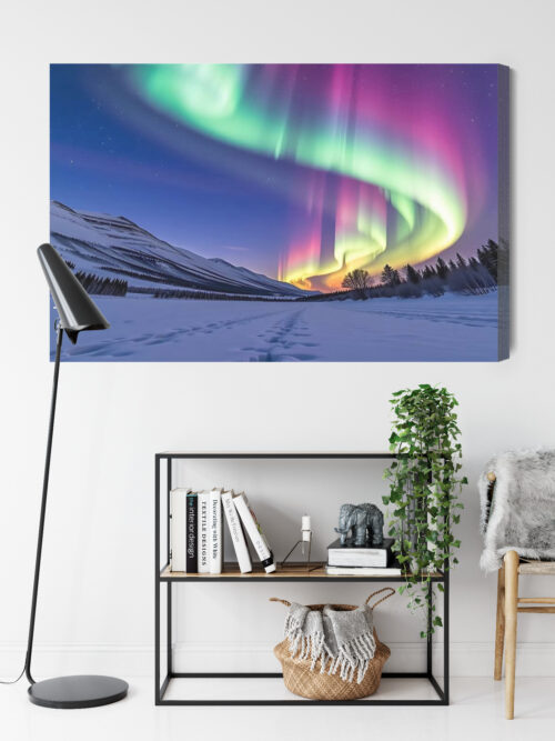 Obraz na płótnie Zorza polarna  Premium Canvas - obrazek 9