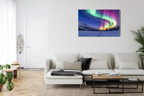Obraz na płótnie Zorza polarna  Premium Canvas - obrazek 6