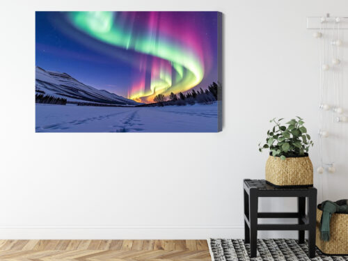 Obraz na płótnie Zorza polarna  Premium Canvas - obrazek 8
