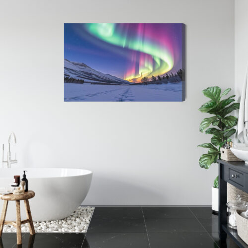 Obraz na płótnie Zorza polarna  Premium Canvas - obrazek 5