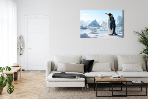Obraz na płótnie Pingwin Arktyka Lodowy krajobraz  Premium Canvas - obrazek 6
