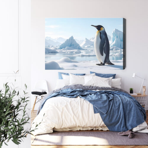 Obraz na płótnie Pingwin Arktyka Lodowy krajobraz  Premium Canvas - obrazek 3