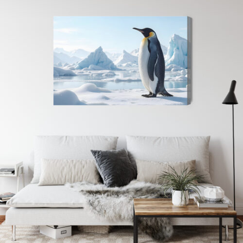 Obraz na płótnie Pingwin Arktyka Lodowy krajobraz  Premium Canvas - obrazek 4