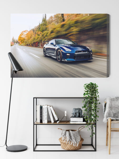 Obraz na płótnie Nissan GT-R w ruchu Motoryzacja Dynamiczna Premium Canvas - obrazek 9