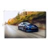 Obraz na płótnie Nissan GT-R w ruchu Motoryzacja Dynamiczna Premium Canvas