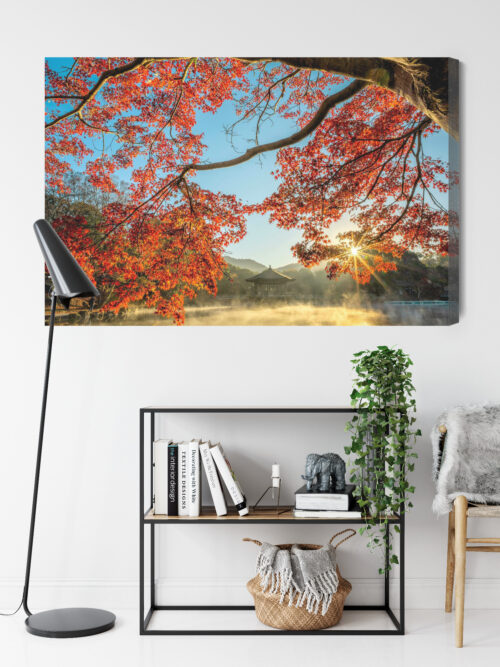 Obraz na płótnie Jesień w Japonii Natura Świątynia wśród klonów  Premium Canvas - obrazek 9
