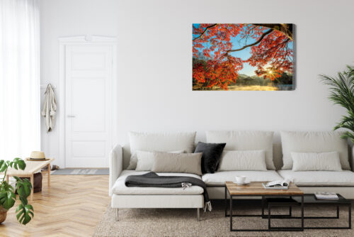 Obraz na płótnie Jesień w Japonii Natura Świątynia wśród klonów  Premium Canvas - obrazek 6