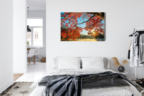Obraz na płótnie Jesień w Japonii Natura Świątynia wśród klonów  Premium Canvas - obrazek 7