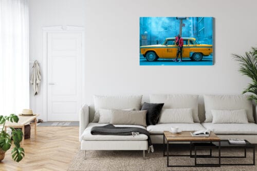 Obraz na płótnie Nowojorskie taxi Ulica Miejski klimat  Premium Canvas - obrazek 6