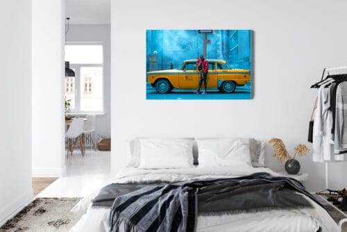 Obraz na płótnie Nowojorskie taxi Ulica Miejski klimat  Premium Canvas - obrazek 7