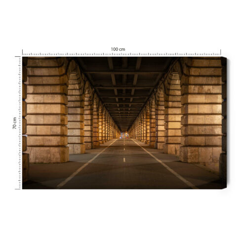 Obraz na płótnie Architektoniczny tunel Symetria Perspektywa  Premium Canvas