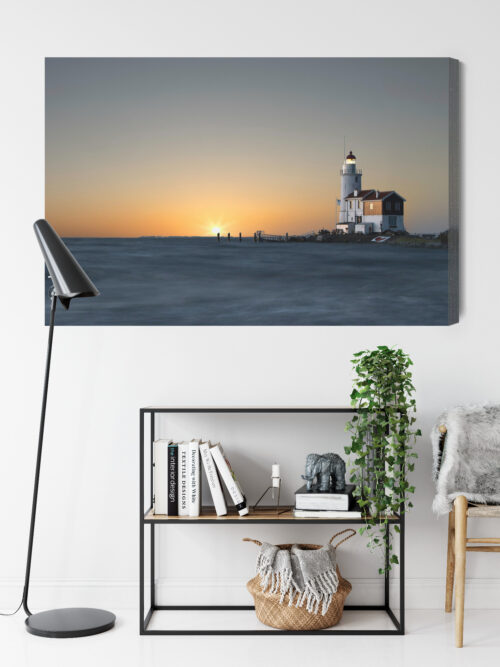 Obraz na płótnie Natura Latarnia o zachodzie Premium Canvas - obrazek 9