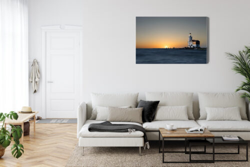 Obraz na płótnie Natura Latarnia o zachodzie Premium Canvas - obrazek 6