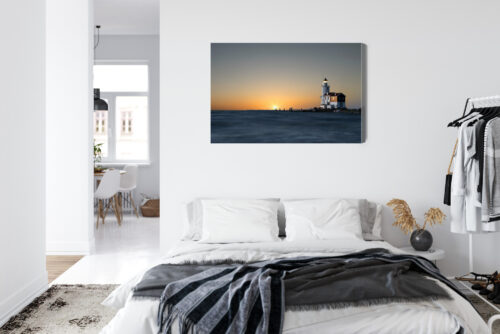Obraz na płótnie Natura Latarnia o zachodzie Premium Canvas - obrazek 7