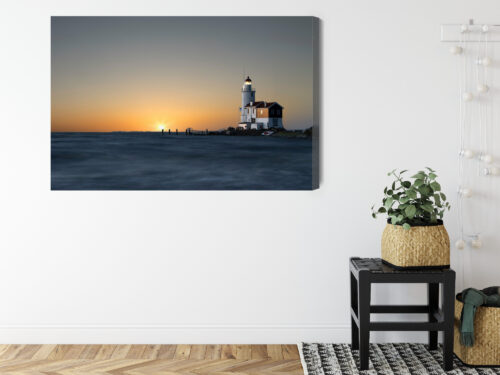 Obraz na płótnie Natura Latarnia o zachodzie Premium Canvas - obrazek 8