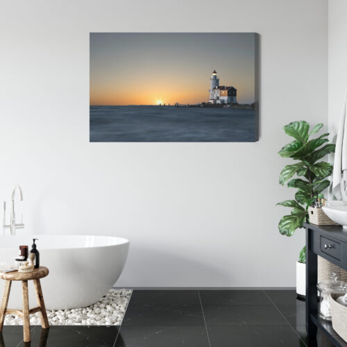 Obraz na płótnie Natura Latarnia o zachodzie Premium Canvas - obrazek 5