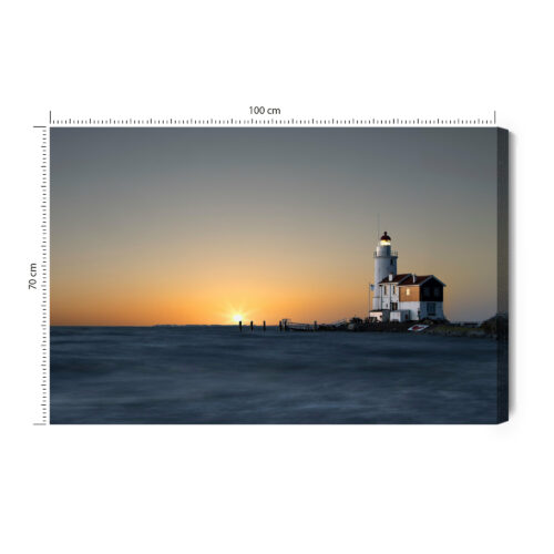 Obraz na płótnie Natura Latarnia o zachodzie Premium Canvas