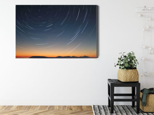Obraz na płótnie Nocne niebo i ruch gwiazd Premium Canvas - obrazek 8