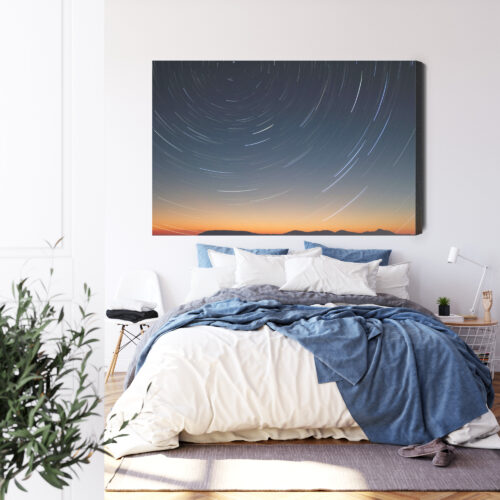 Obraz na płótnie Nocne niebo i ruch gwiazd Premium Canvas - obrazek 3