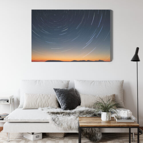 Obraz na płótnie Nocne niebo i ruch gwiazd Premium Canvas - obrazek 4