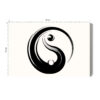 Obraz na płótnie Yin Yang Minimalistyczny czarno-biały symbol  Premium Canvas