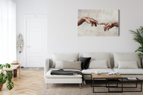 Obraz na płótnie Klasyka Stworzenie Adama Premium Canvas - obrazek 6