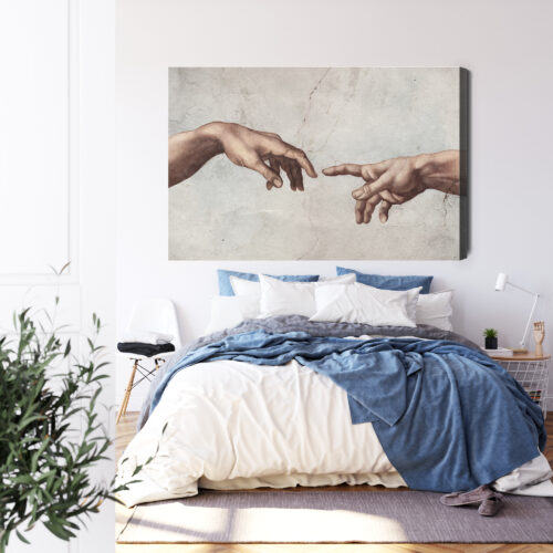 Obraz na płótnie Klasyka Stworzenie Adama Premium Canvas - obrazek 3