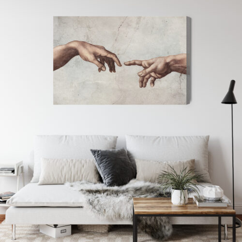 Obraz na płótnie Klasyka Stworzenie Adama Premium Canvas - obrazek 4