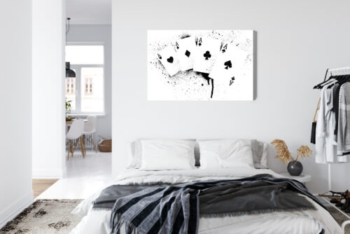Obraz na płótnie Asy w farbie street art czarno-biały kontrast  Premium Canvas - obrazek 7