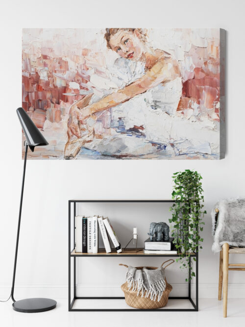 Obraz na płótnie Baletnica w bieli Styl impresjonistyczny  Premium Canvas - obrazek 9