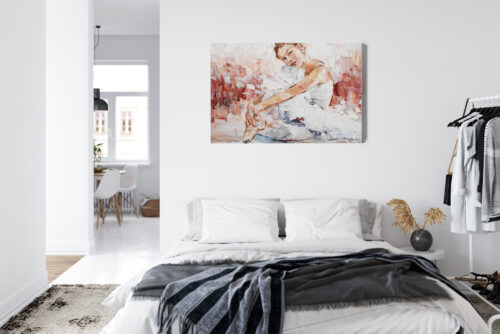 Obraz na płótnie Baletnica w bieli Styl impresjonistyczny  Premium Canvas - obrazek 7