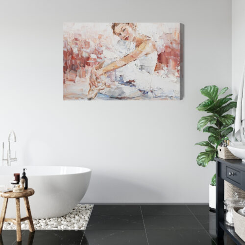 Obraz na płótnie Baletnica w bieli Styl impresjonistyczny  Premium Canvas - obrazek 5
