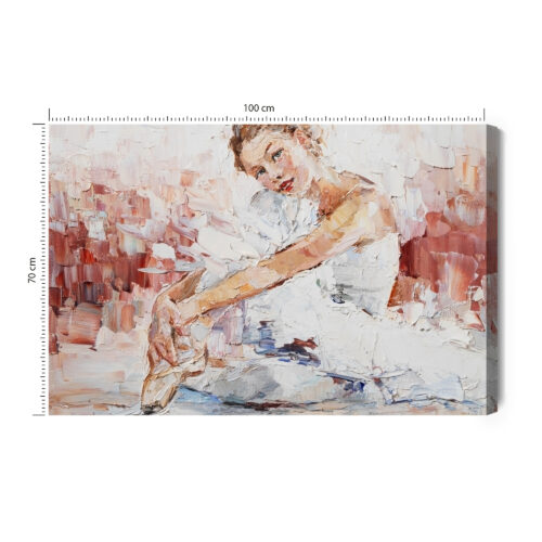 Obraz na płótnie Baletnica w bieli Styl impresjonistyczny  Premium Canvas