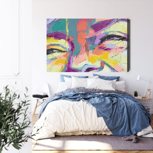 Obraz na płótnie Twarz kobiety Styl abstrakcyjny  Premium Canvas - obrazek 3
