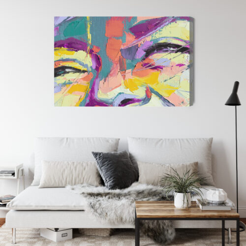 Obraz na płótnie Twarz kobiety Styl abstrakcyjny  Premium Canvas - obrazek 4