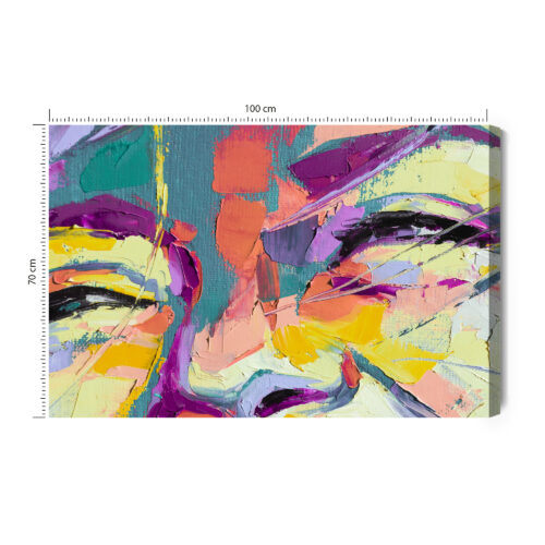 Obraz na płótnie Twarz kobiety Styl abstrakcyjny  Premium Canvas