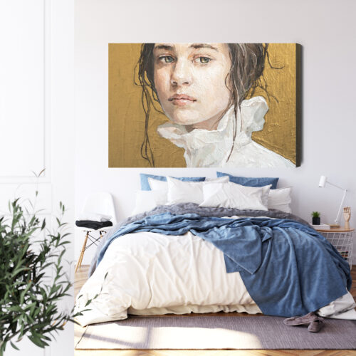 Obraz na płótnie Portret kobiety Styl impresjonistyczny  Premium Canvas - obrazek 3